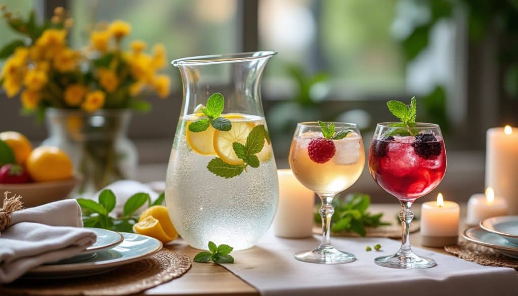 Sans alcool à table : les alternatives soignées